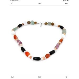 Gorgeous New Genuine Multi-Bead Gemstone Necklace